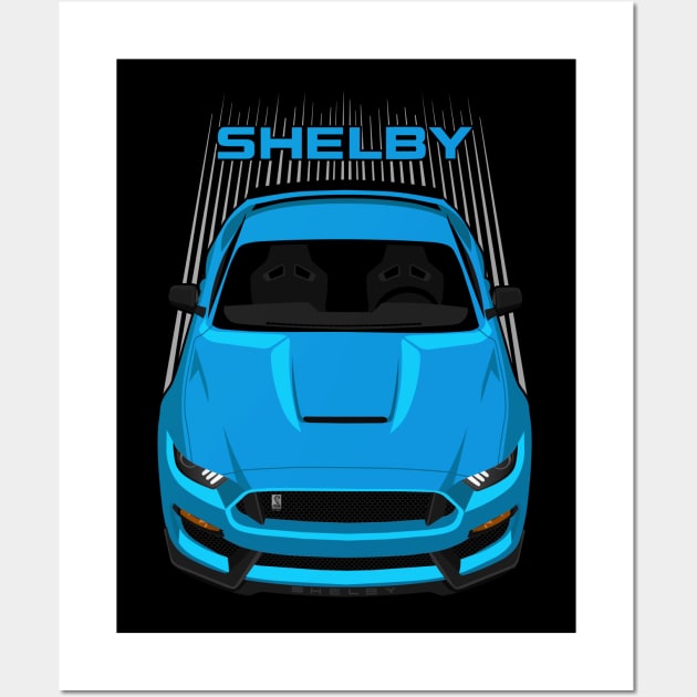 Ford Mustang Shelby GT350 2015 - 2020 - Grabber Blue Wall Art by V8social